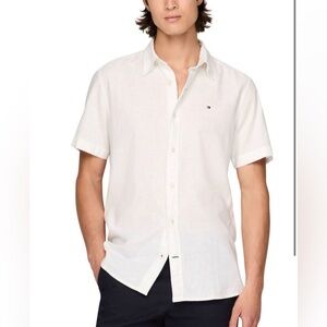 Tommy Hilfiger Men's White Casual Button Down Shirt
